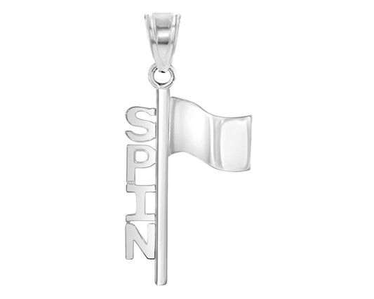 Color Guard Spin Flag Charm | Sterling Silver - Color Guard Gifts