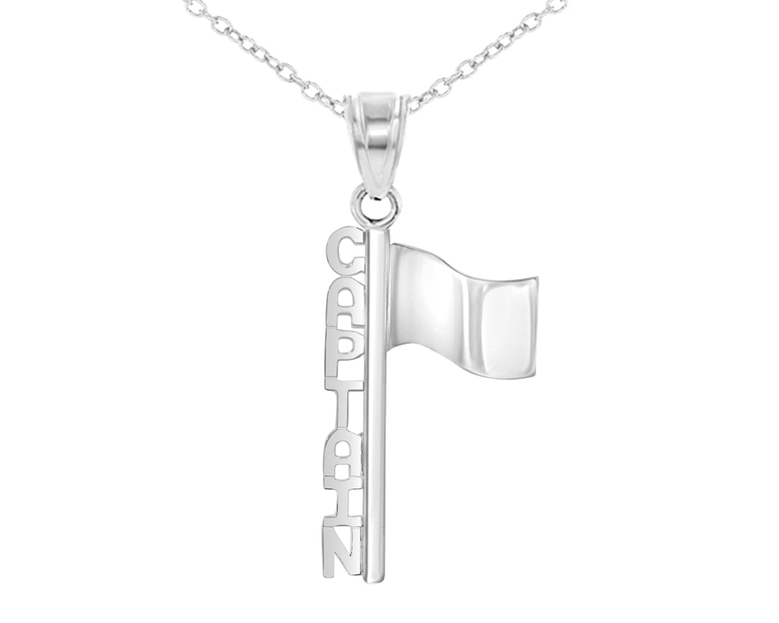 Color Guard Captain Necklace Gift in silver
