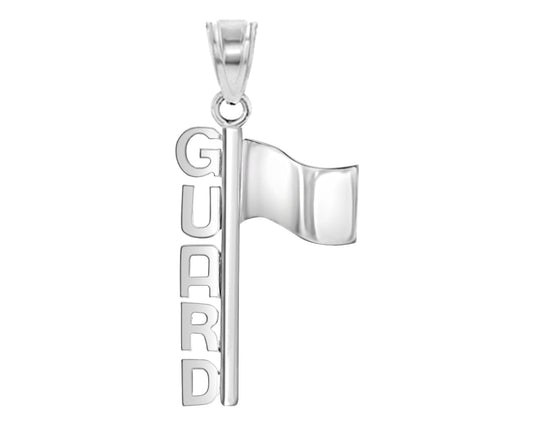Color Guard Flag Charm | Sterling Silver Jewelry