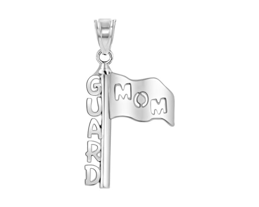 Color Guard Mom Charm | Sterling Silver - Color Guard Gifts