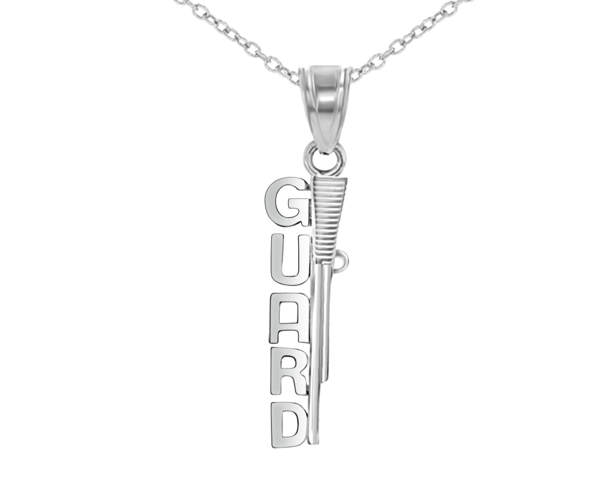 Color Guard Rifle Necklace | Silver Jewelry - Color Guard Gifts
