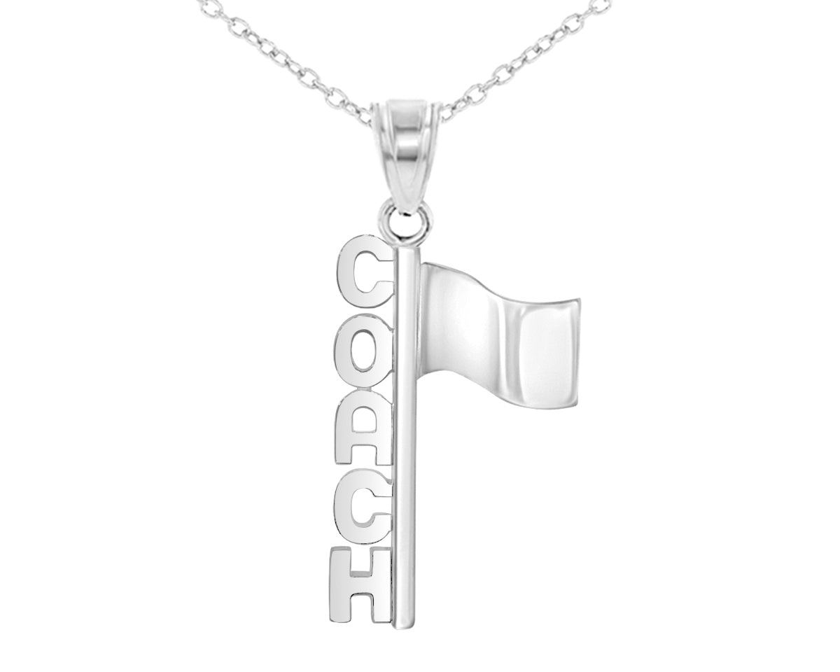 Color Guard Coach Necklace | Sterling Silver - Color Guard Gifts