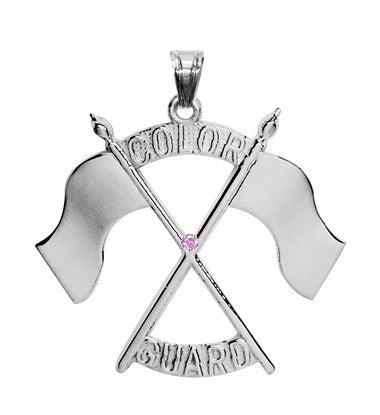 Color Guard Double Flag Charm | Sterling Silver - ColorGuard Gifts - 6