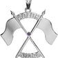 Color Guard Double Flag Charm | Sterling Silver - ColorGuard Gifts - 1
