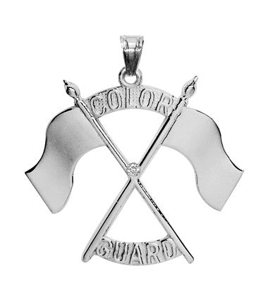 Color Guard Double Flag Charm | Sterling Silver - ColorGuard Gifts - 7