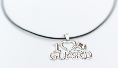 I Love GUARD Necklace for ColorGuard | Silver - ColorGuard Gifts
 - 2