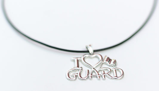 I Love GUARD Necklace for ColorGuard | Silver - ColorGuard Gifts
 - 2
