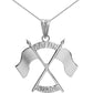 Color Guard Double Flag Necklace | Silver - ColorGuard Gifts - 6